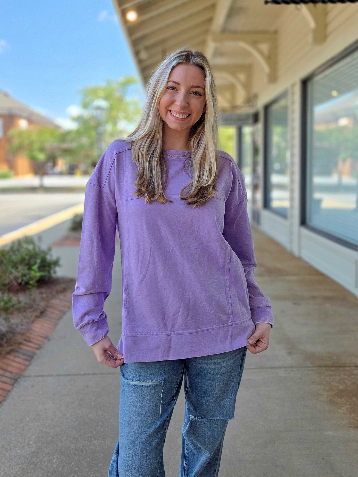 Zenana Acid Wash French Terry Pullover – Oversized Mineral Wash Sweatshirt