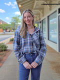 Women’s Plaid Button Up Shirt – Long Sleeve Relaxed Flannel
