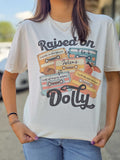 Raised on Dolly Cassette Graphic Tee – Gildan Natural T-Shirt