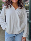 Women’s Lightweight Quarter Zip Fleece Pullover – Long Sleeve Cozy Sweatshirt