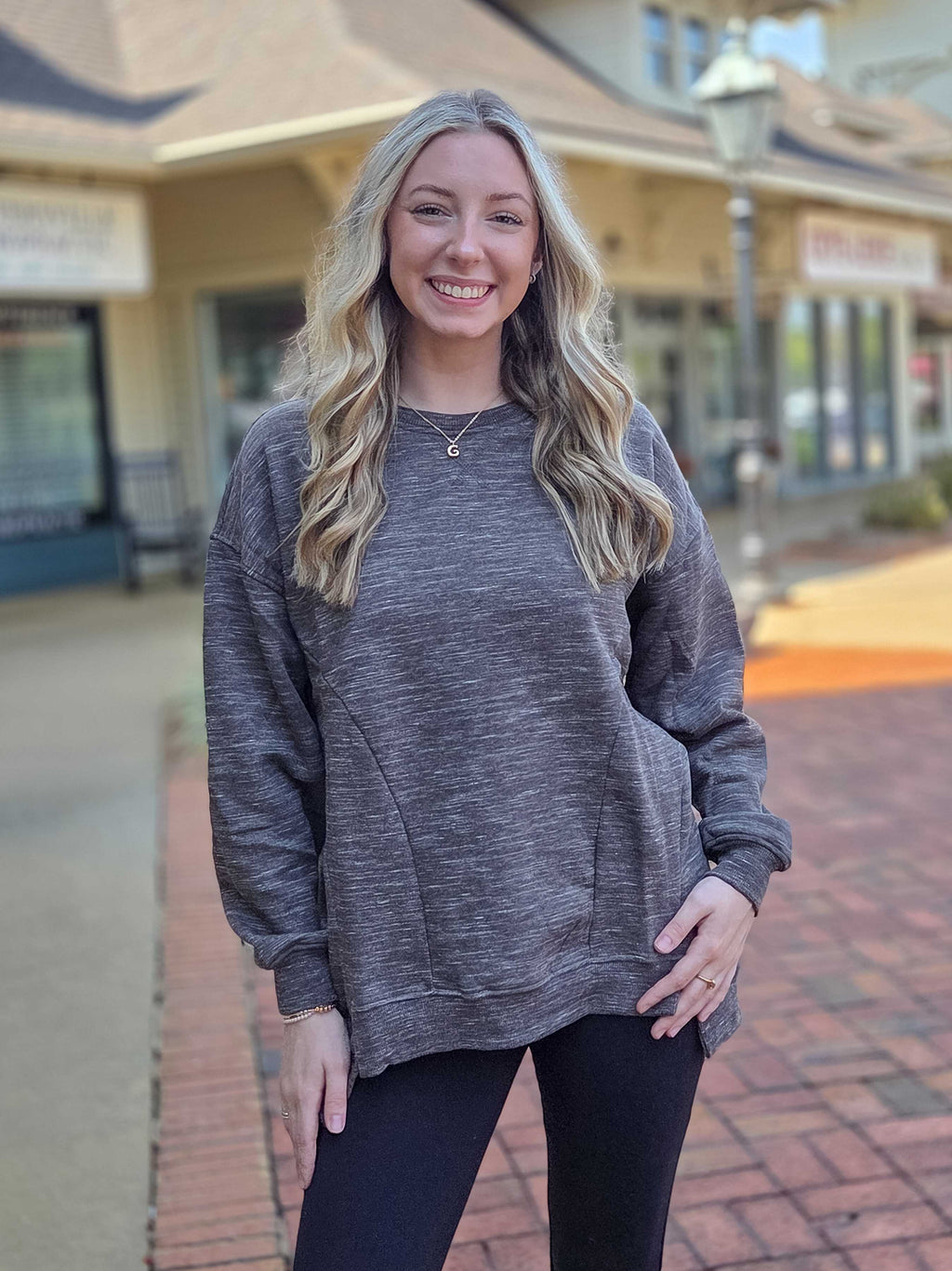 Round Neck Casual Long Sleeve Top