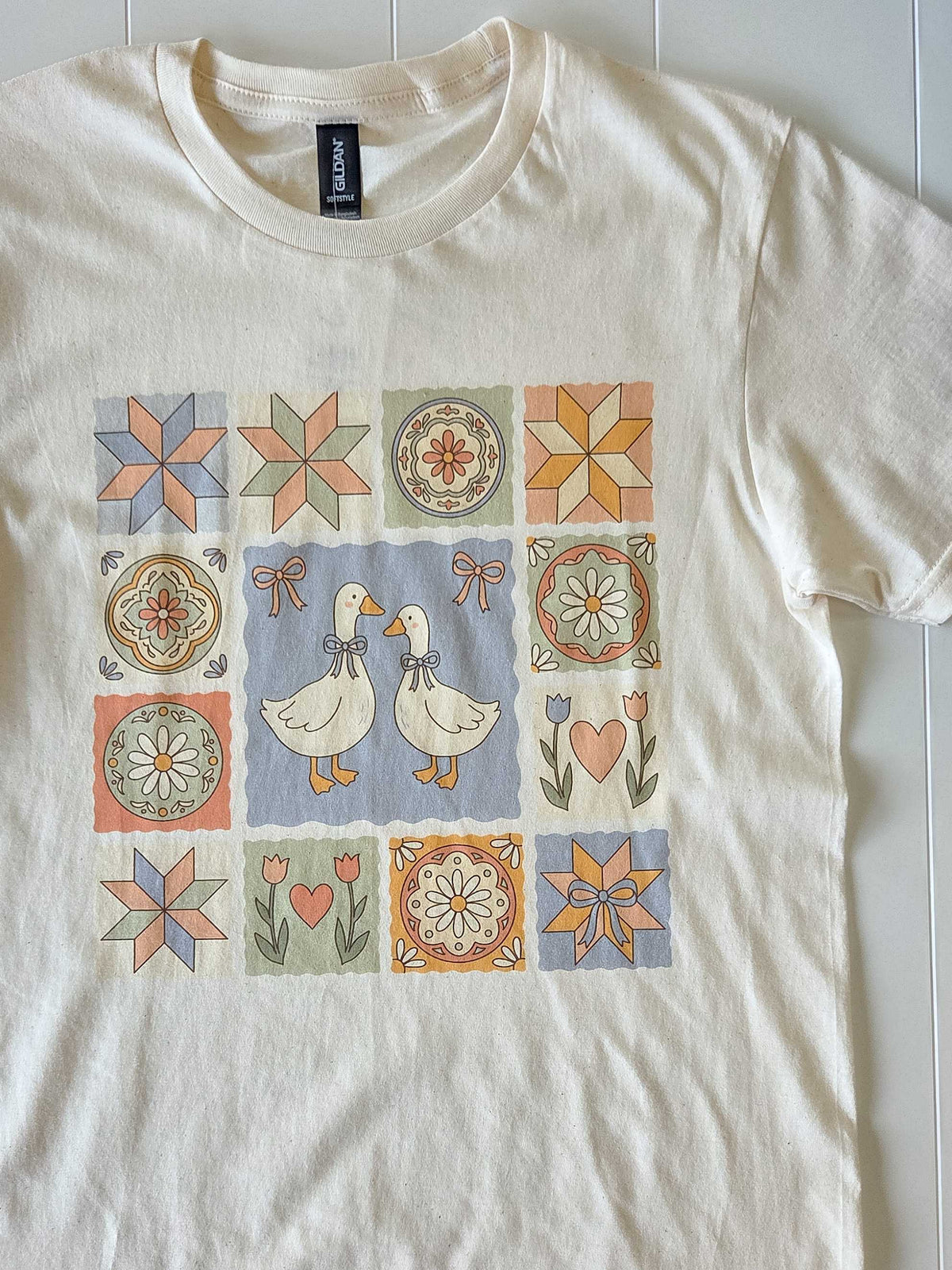 Patchwork Geese Graphic Tee