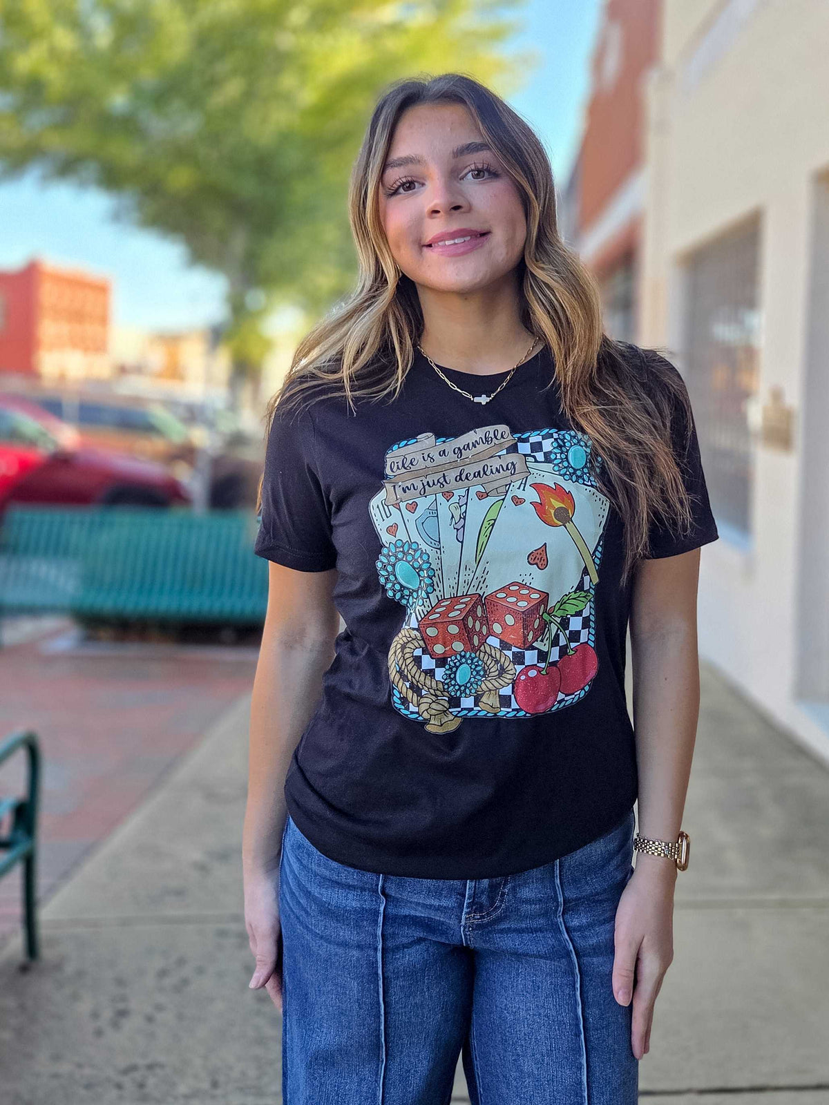 Life Is a Gamble Western Graphic Tee