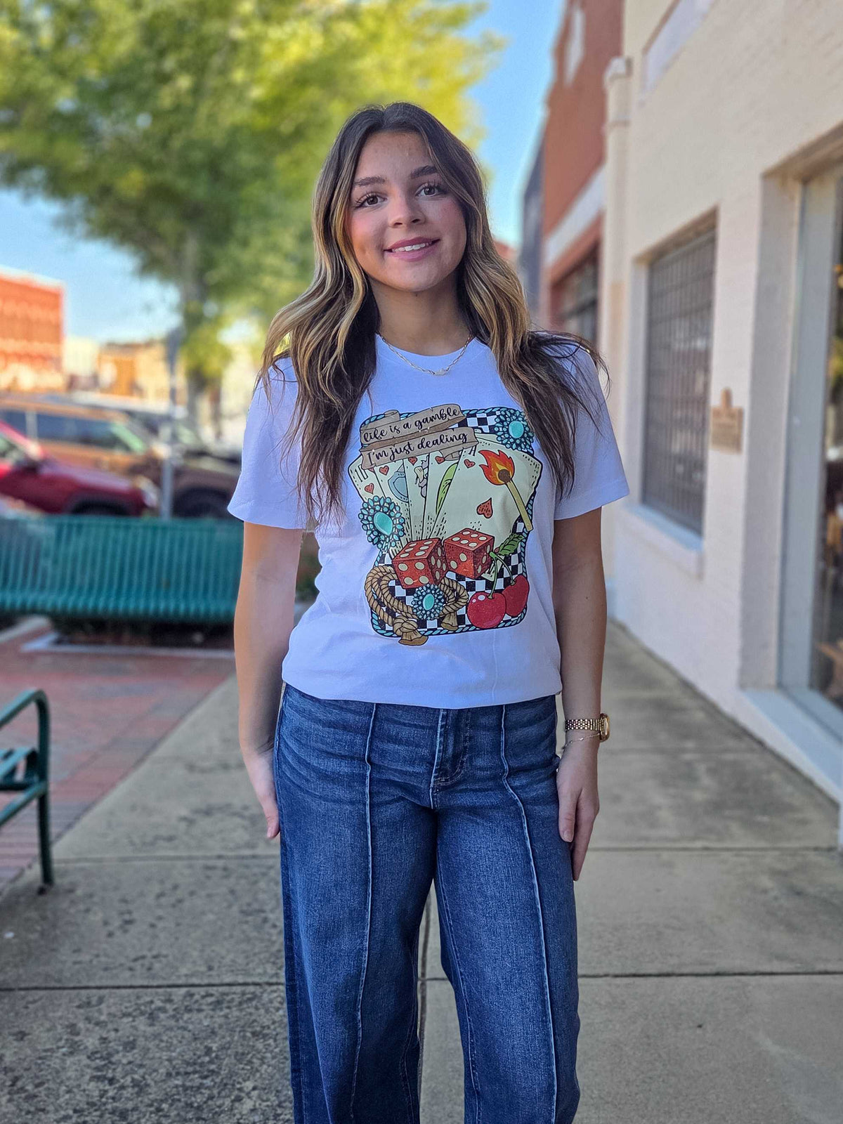 Life Is a Gamble Western Graphic Tee