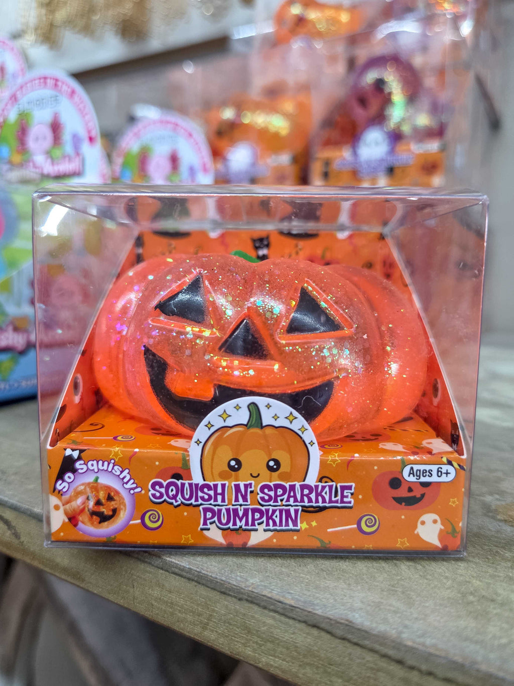 Squish N’ Sparkle Pumpkin – Glitter Jack-O’-Lantern Squishy