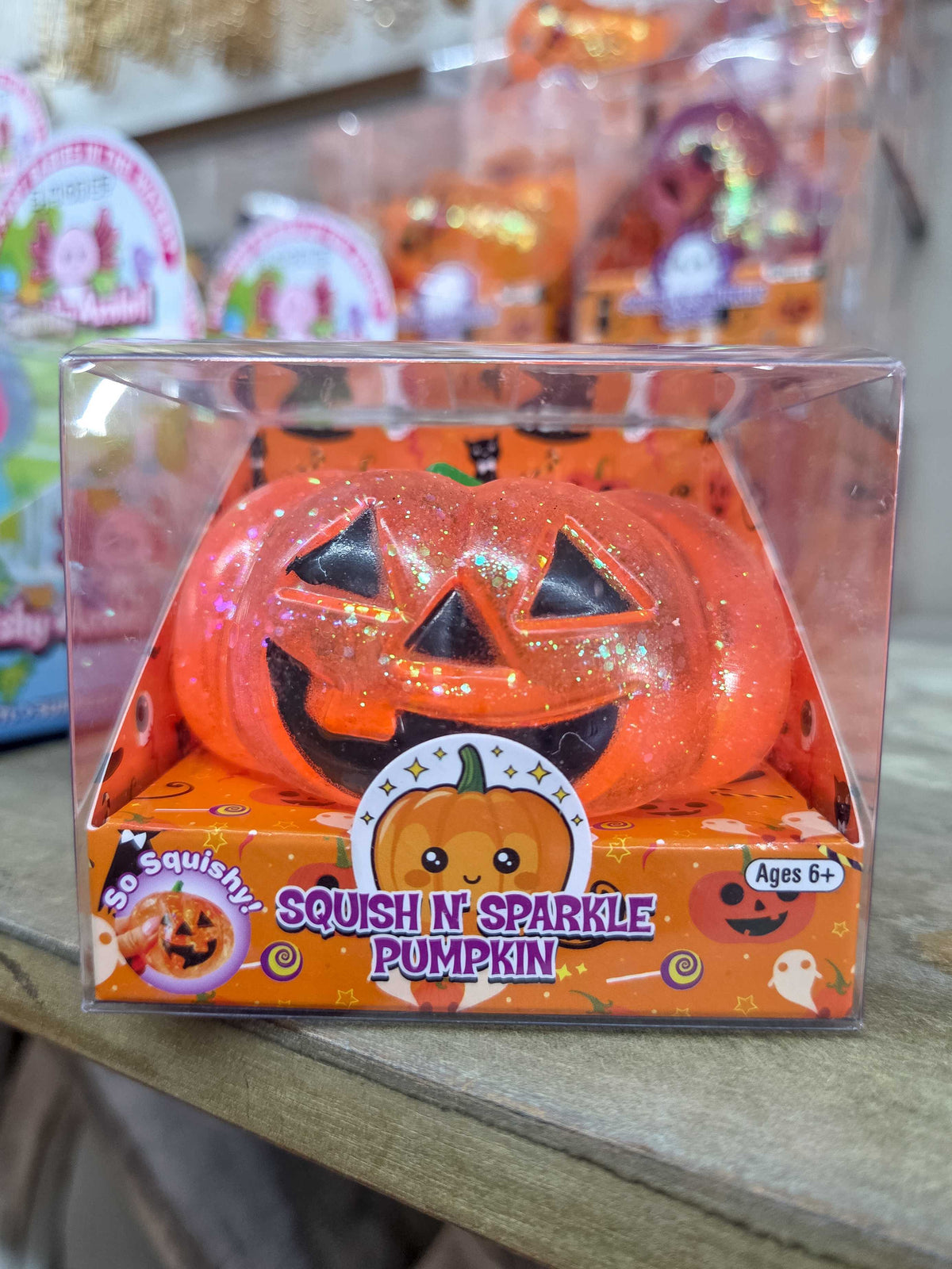 Squish N’ Sparkle Pumpkin – Glitter Jack-O’-Lantern Squishy