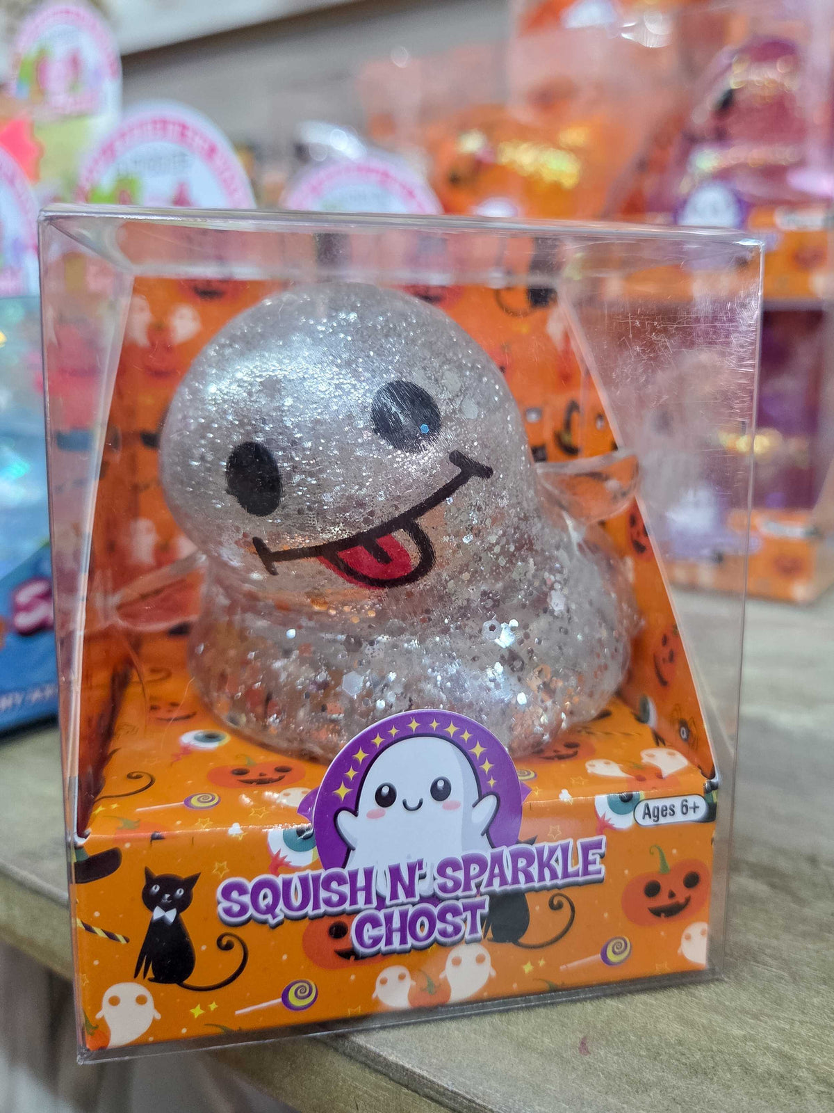 Squish N’ Sparkle Ghost – Glitter Halloween Squish