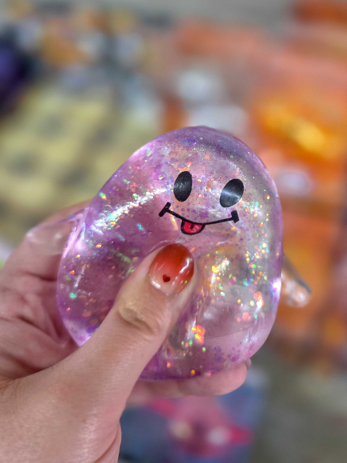 Squish N’ Sparkle Ghost – Glitter Halloween Squish