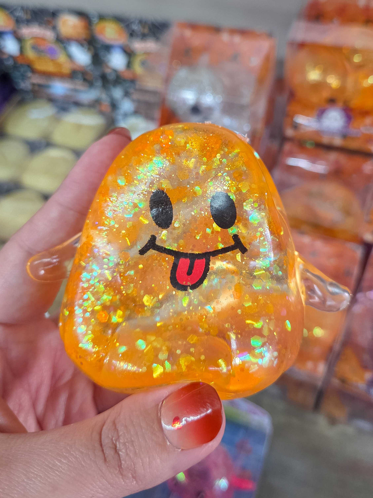 Squish N’ Sparkle Ghost – Glitter Halloween Squish
