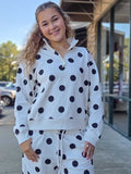 Polka Dot Quarter-Zip Pullover