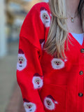 🎅 Fuzzy Santa Christmas Cardigan