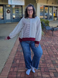 Mixed Stripe Oversized Sweatshirt