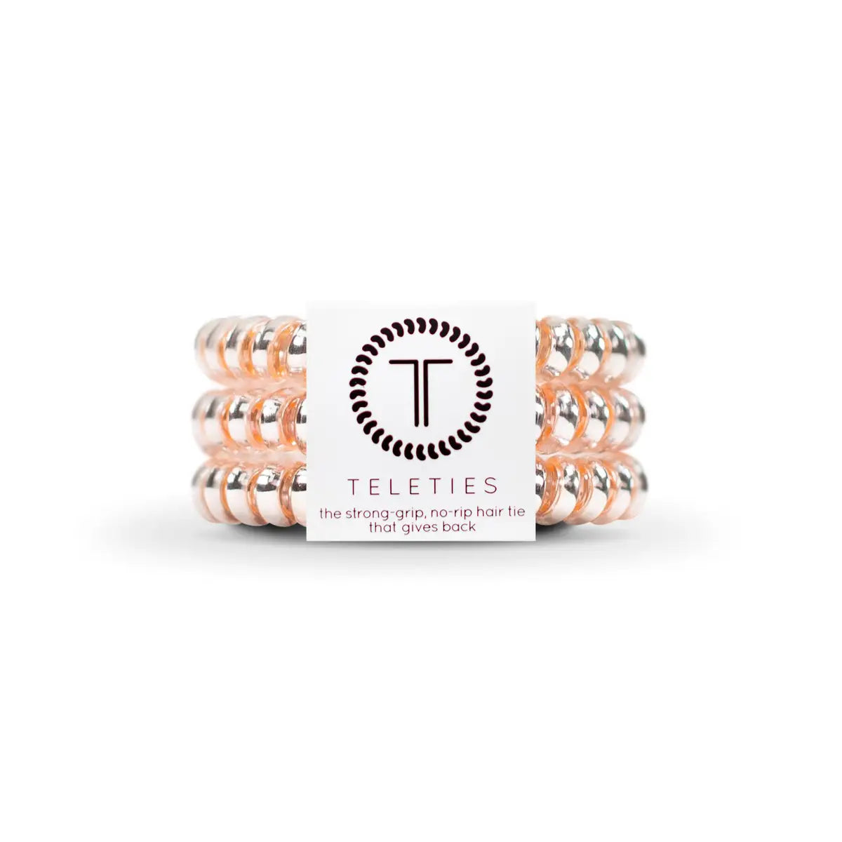 TELETIES Millennial Pink Small Hair Ties – Pink 3-Pack