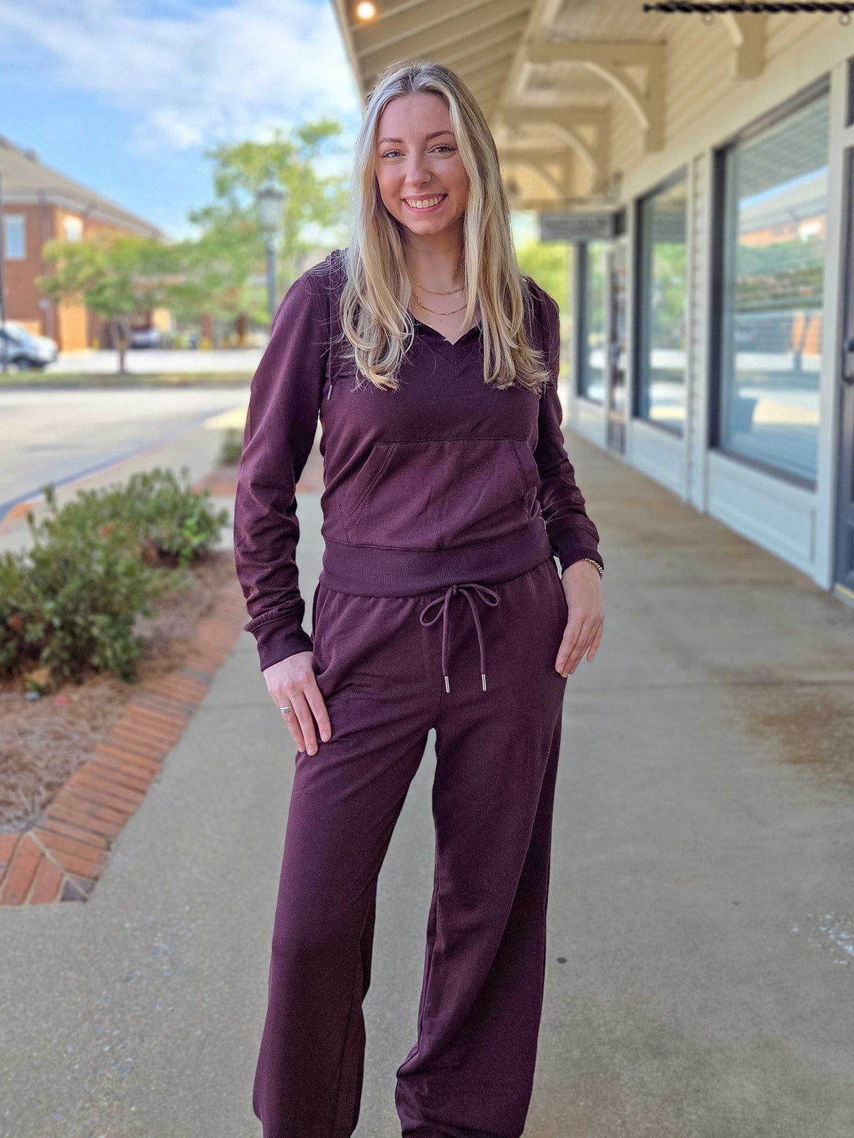 Women’s High Rise Wide Leg Sweatpants – Soft Drawstring Lounge Pants with Pockets