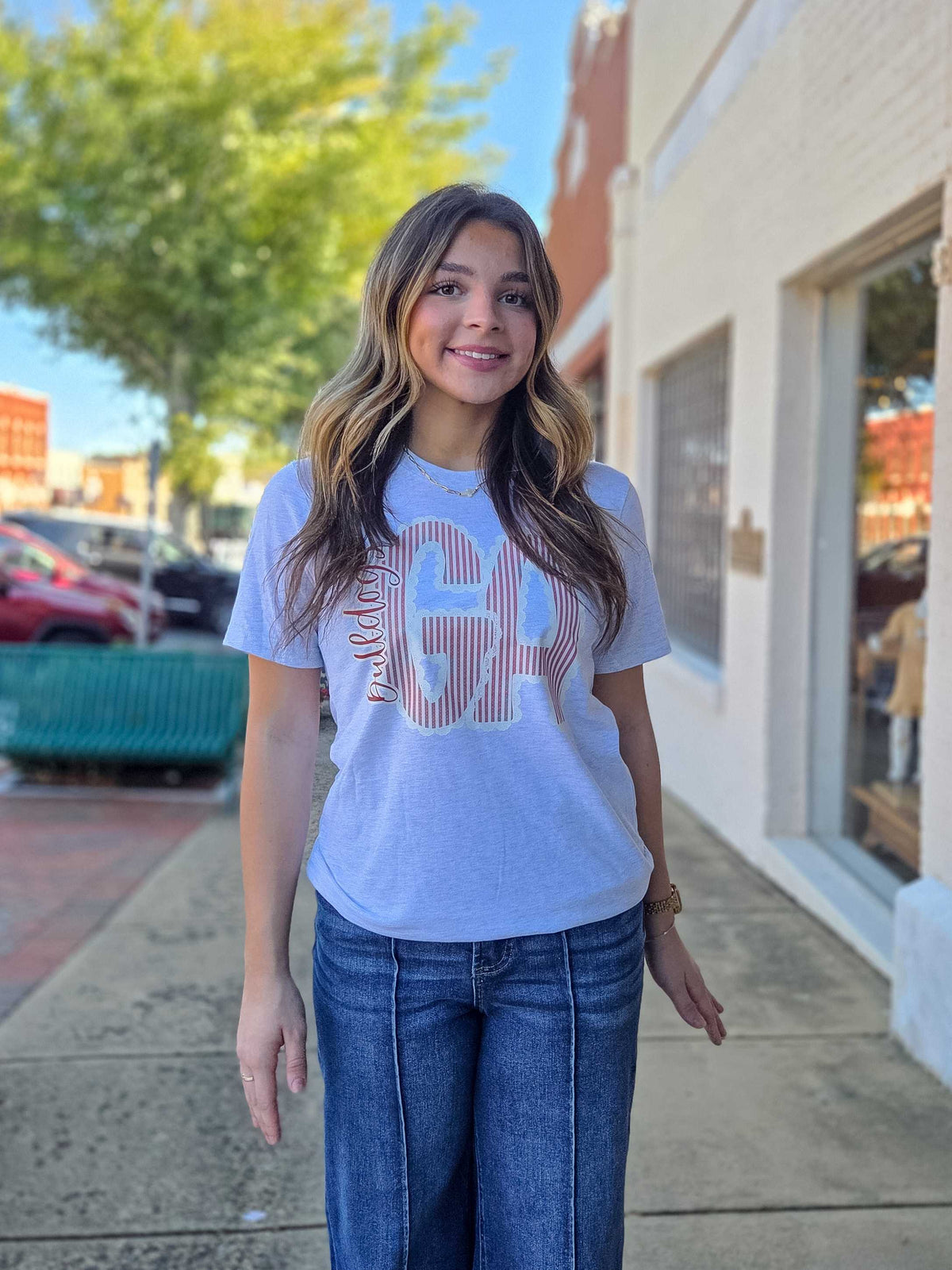 Lace Trim GA Bulldogs Graphic Tee