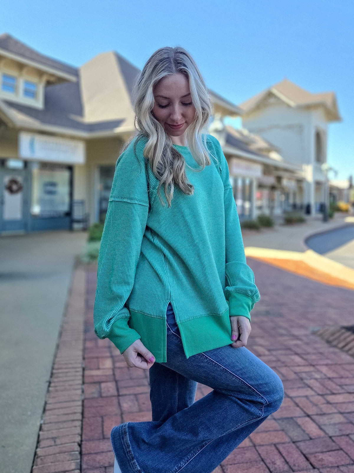 Vintage Washed Thermal Oversized Sweater