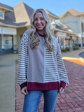 Stripe Oversized Sweatshirt