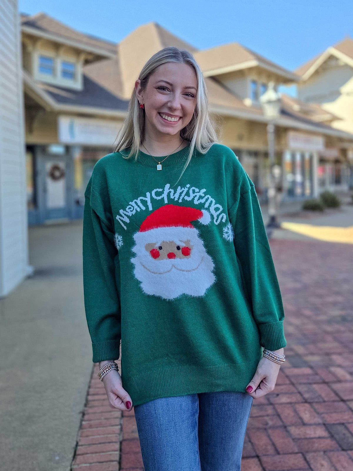 Merry Christmas Fuzzy Santa Sweater