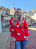 Fuzzy Santa Christmas Knit Sweater