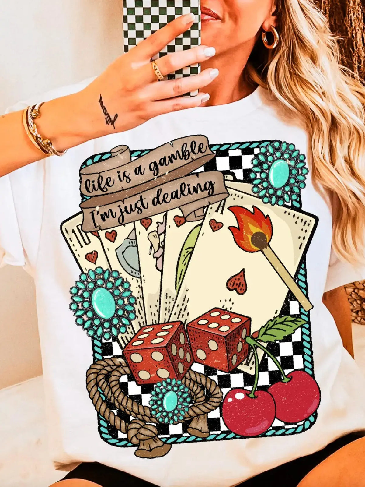 Life Is a Gamble Western Graphic Tee