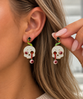Spooky Skull & Eyeball Dangle Earrings