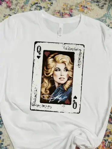 Queen Dolly Playing Card Graphic Tee
