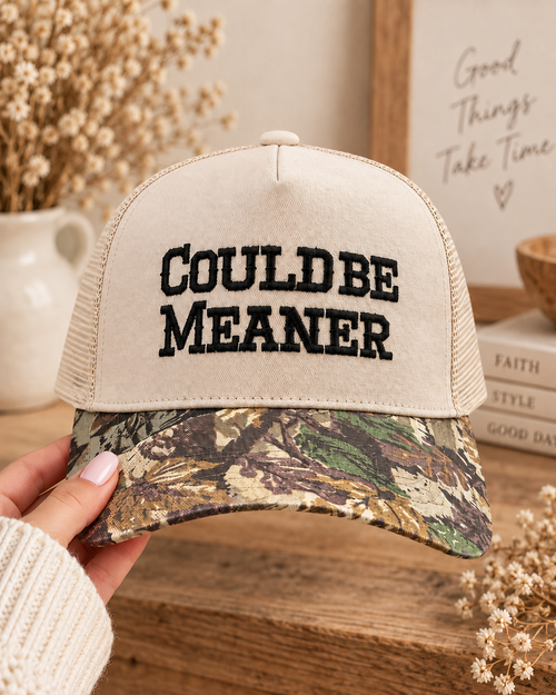 Could Be Meaner Two Tone Mesh Hat – Adjustable Snapback