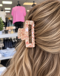 Pink Mix Square Hair Claw Clip