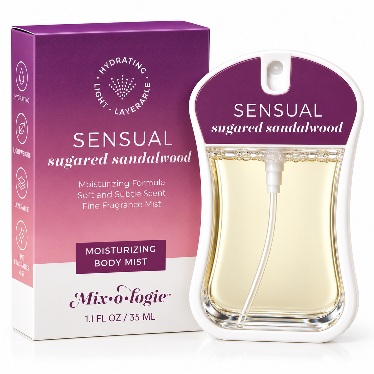 Sensual Sugared Sandalwood Moisturizing Body Mist – 35 mL