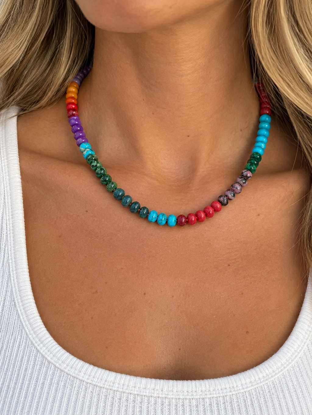 Vibrant Multi-Color Beaded Necklace