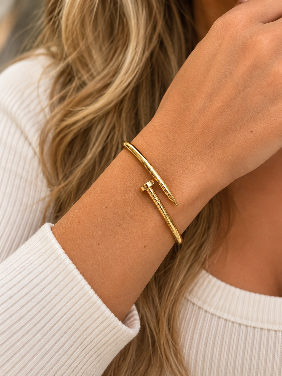 Nail Cuff Bracelet – Gold & Silver