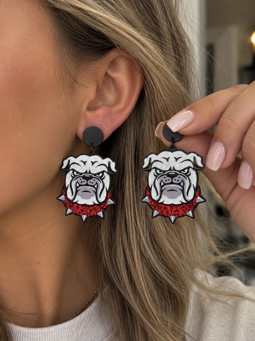 Georgia Bulldog Game Day Earrings