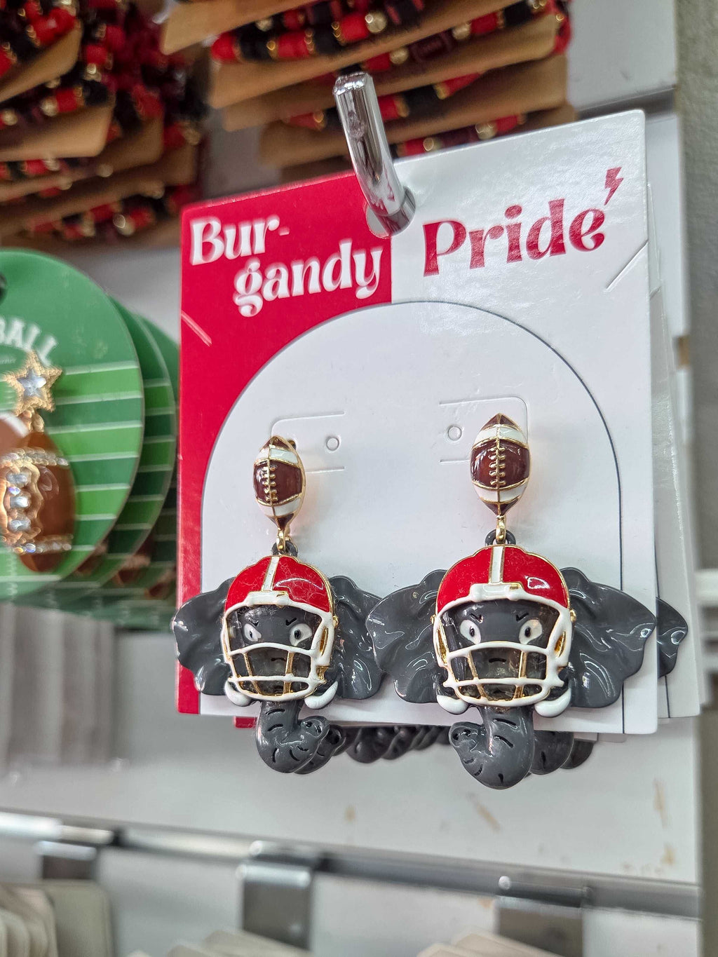 Elephant Football Game Day Earrings