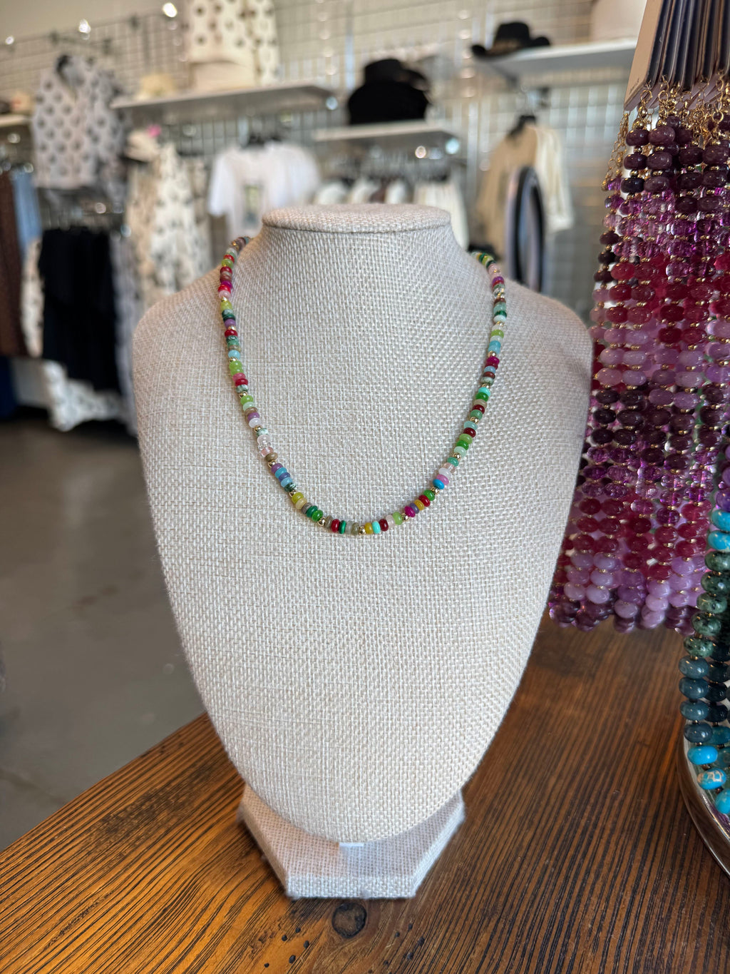 Multicolor Resin Beaded Necklace