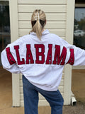 Alabama Oversized Mock Neck Sweatshirt – Crimson & Heather Gray