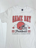 Game Day Football Graphic Tee – White Gildan T-Shirt