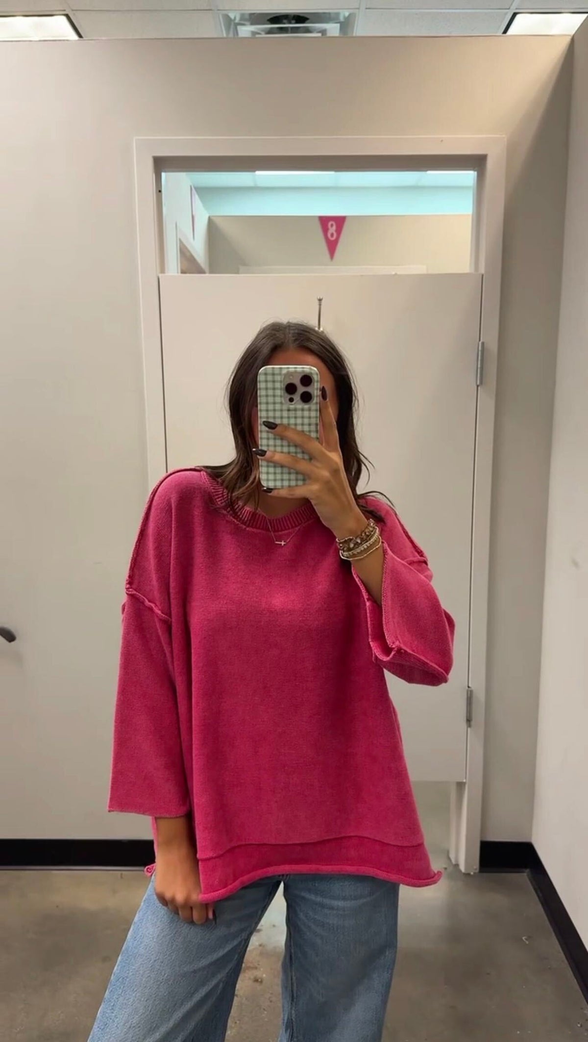 Zenana Washed 3/4 Sleeve Boxy Sweatshirt – S–3X