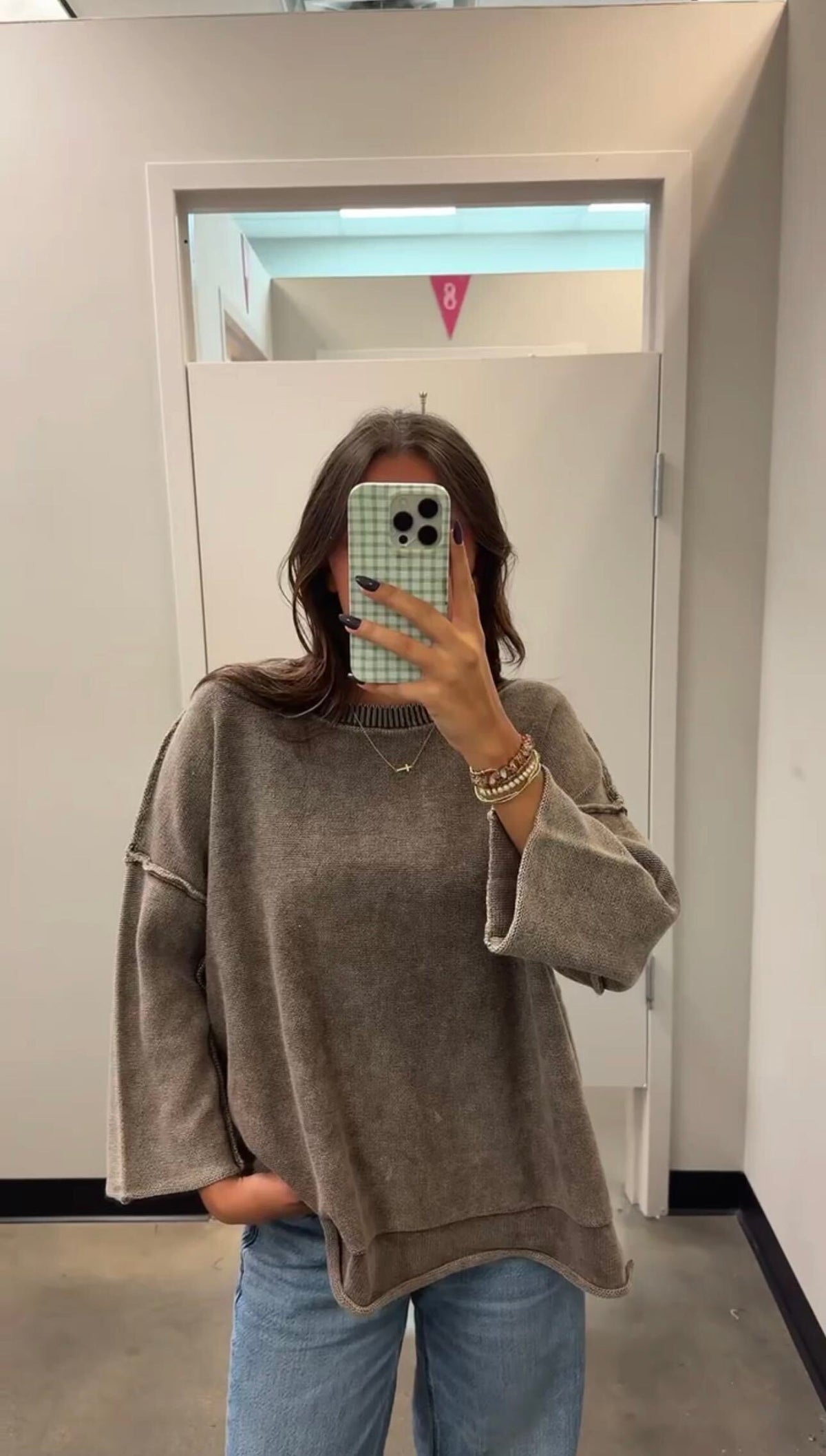 Zenana Washed 3/4 Sleeve Boxy Sweatshirt – S–3X