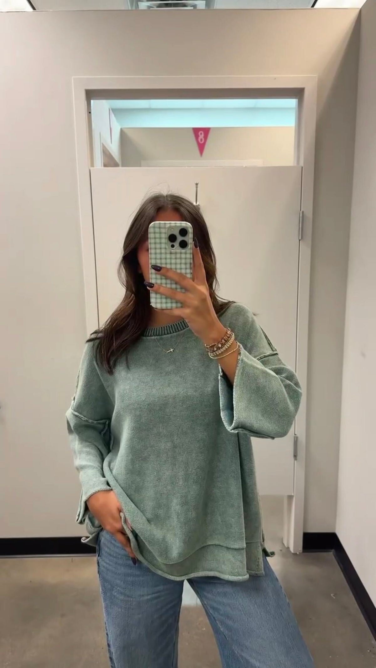 Zenana Washed 3/4 Sleeve Boxy Sweatshirt – S–3X