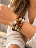 Marbled Stone Beaded Bracelet 🤎✨
