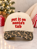 Put It on Santa's Tab Christmas Hat – Leopard Print