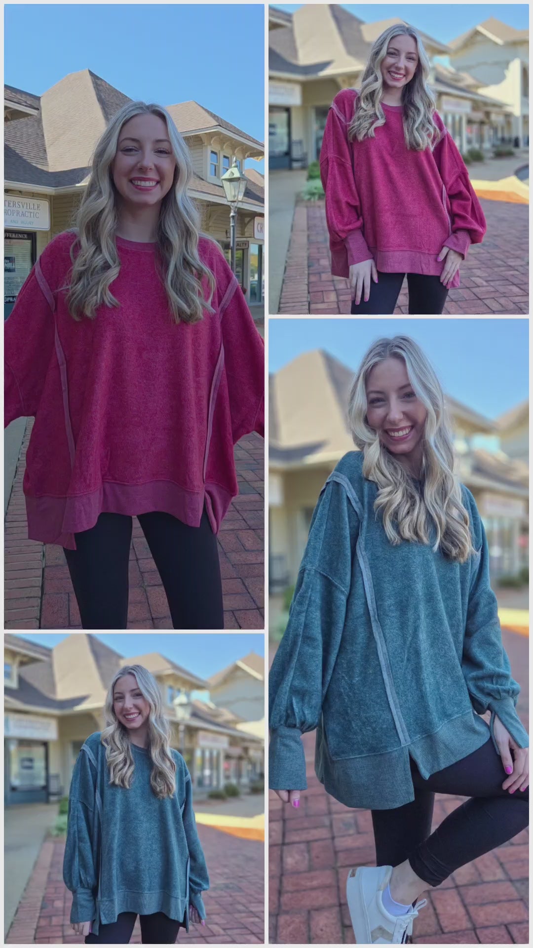 Oversized Raw Edge Crewneck Sweatshirt