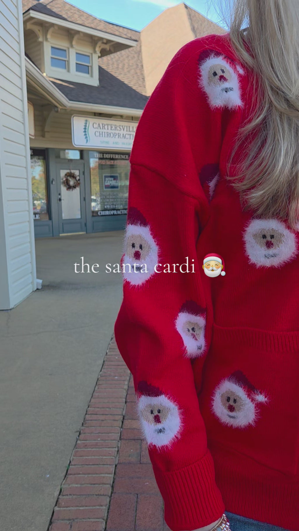 🎅 Fuzzy Santa Christmas Cardigan