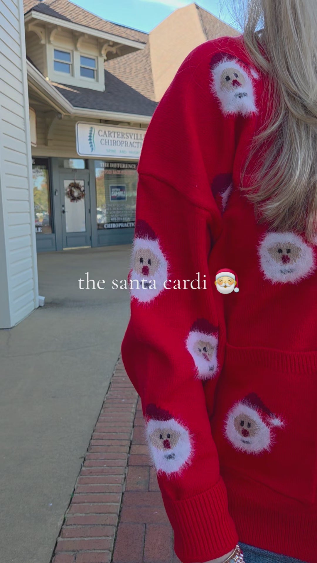🎅 Fuzzy Santa Christmas Cardigan